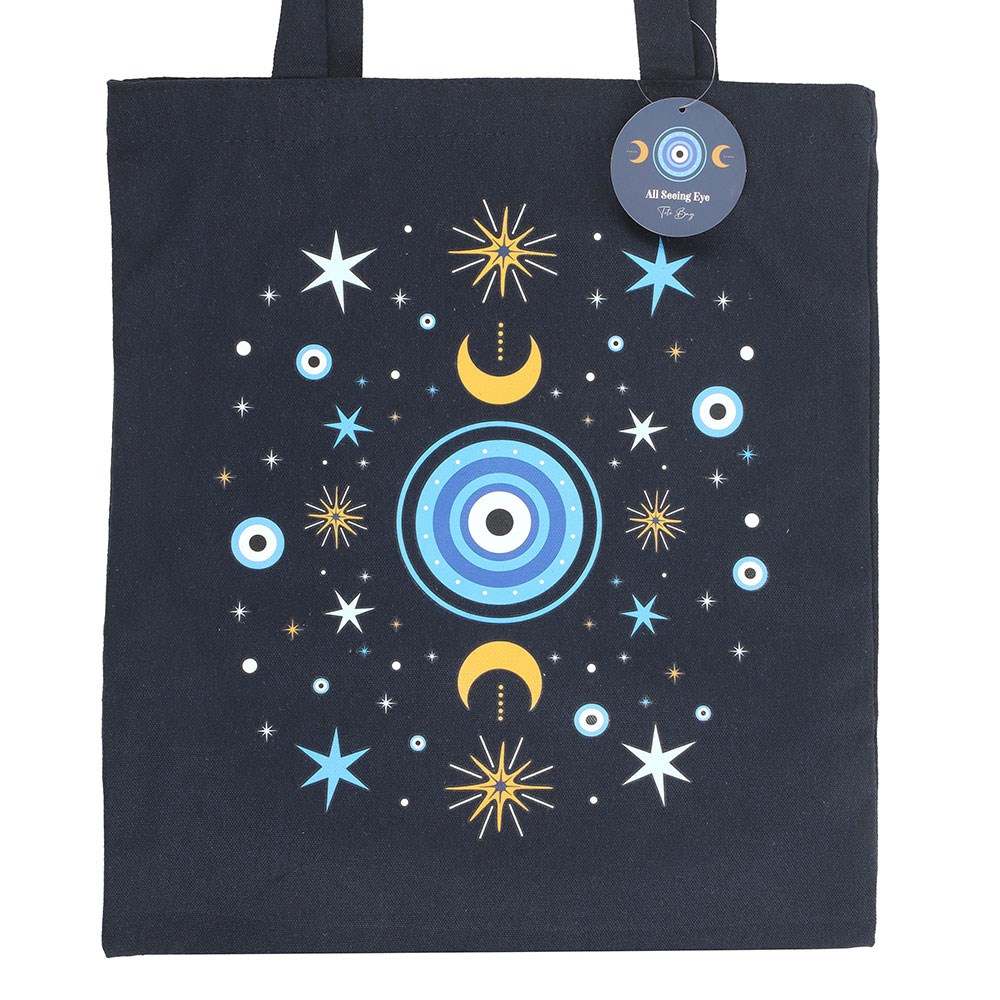 Something Different - All Seeing Eye Polycotton Tragetasche - Blau
